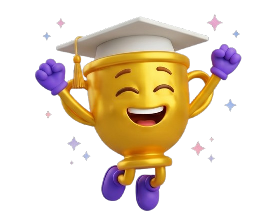 Klyxy mascot — celebrating